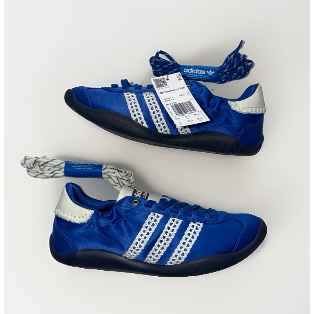 Adidas x Wales Bonner Karintha Satin Shoes Sneakers Royal Blue Men's 6 JR1774